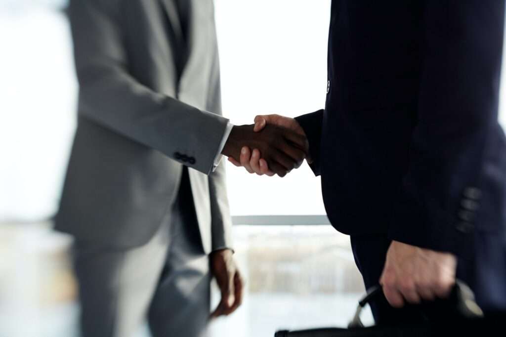 Handshake of entrepreneurs